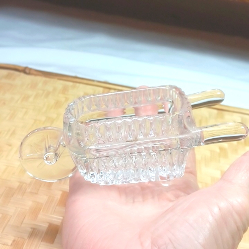 Princess House Vintage Crystal Wheel Barrow